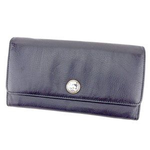 AUTH Bulgari Purse Monete Black Silver Gold Women Men